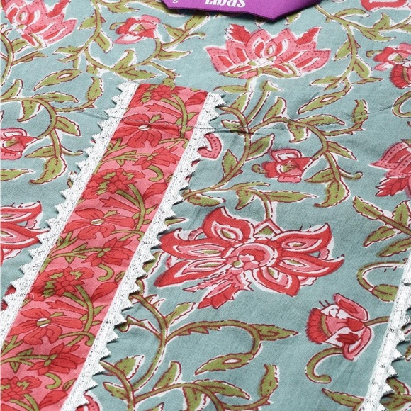 Libas Printed Cotton Straight Kurta with Palazzos & Dupatta | NWOT - Picture 7 of 17